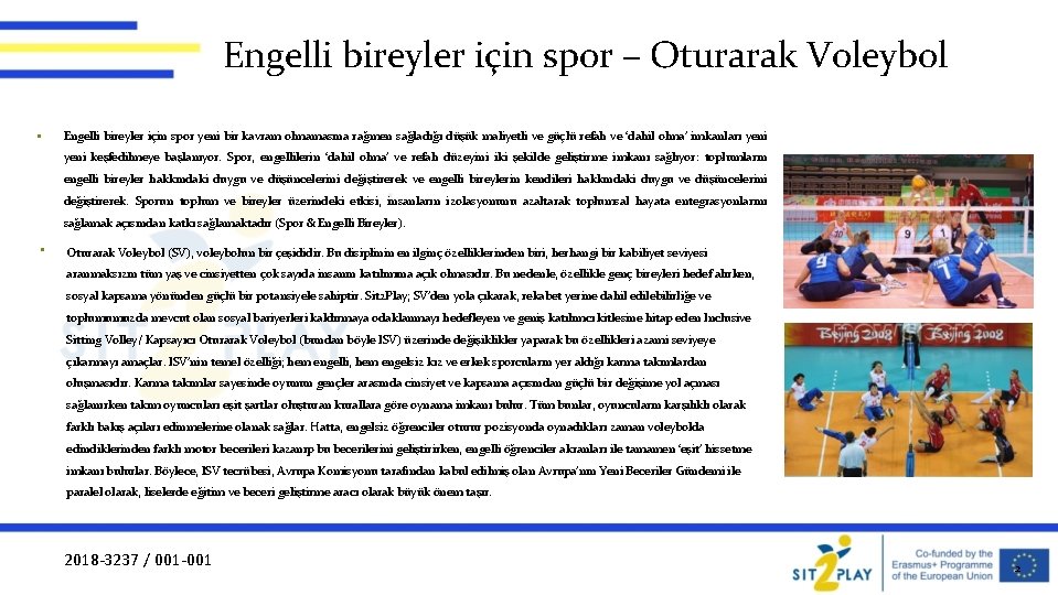 Engelli bireyler için spor – Oturarak Voleybol • Engelli bireyler için spor yeni bir