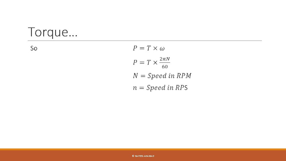 Torque… © NAFEES AHAMAD 