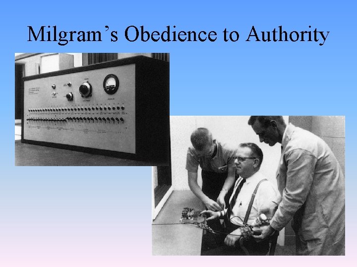 Milgram’s Obedience to Authority 