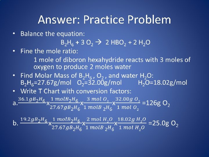 Answer: Practice Problem • 