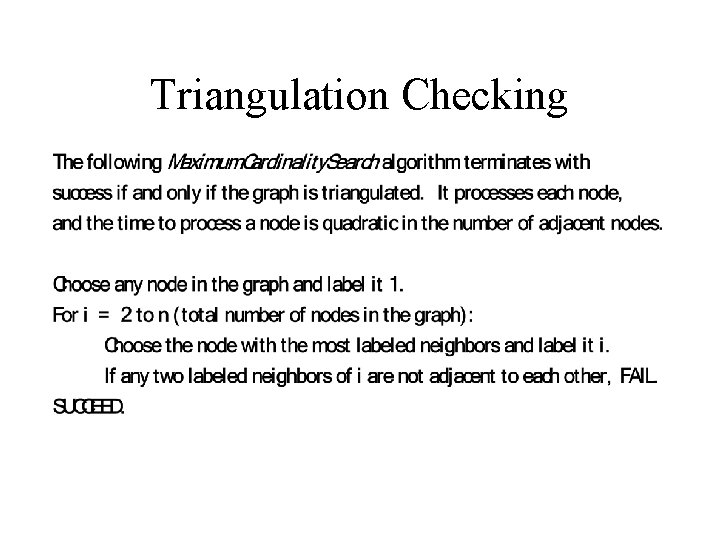 Triangulation Checking 