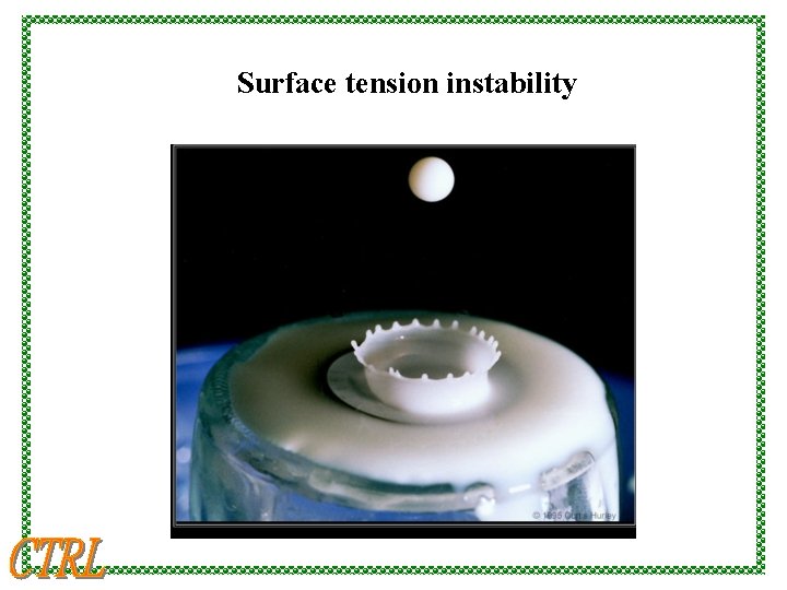 Surface tension instability 