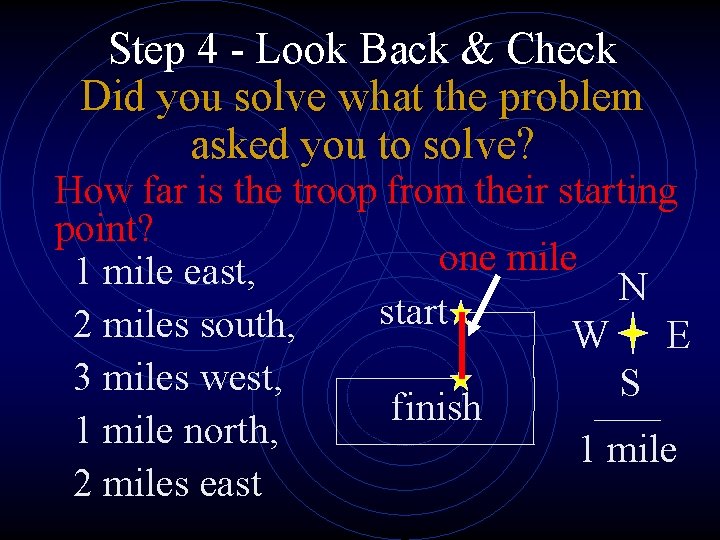 Step 4 - Look Back & Check Did you solve what the problem asked
