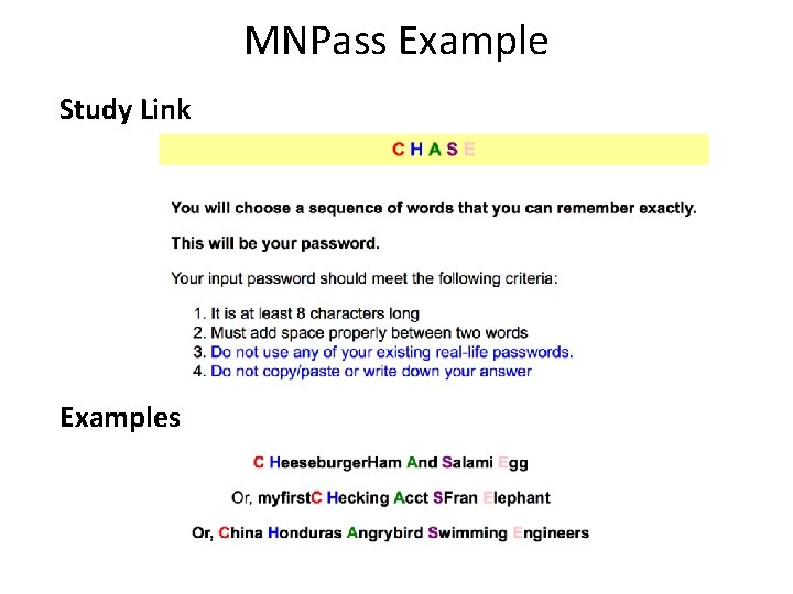 MNPass Example Study Link Examples 