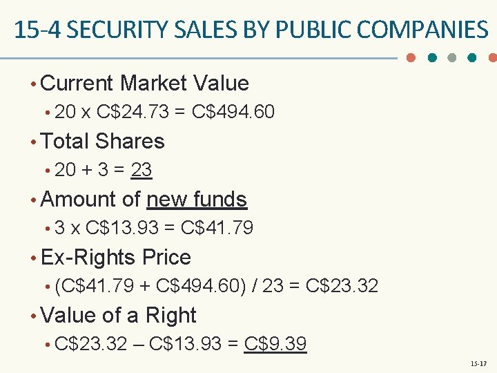 15 -4 SECURITY SALES BY PUBLIC COMPANIES • Current Market Value • 20 x