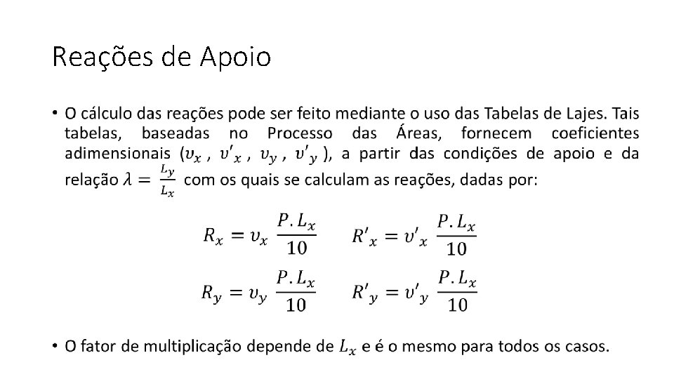 Reações de Apoio • 