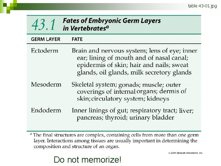 table 43 -01. jpg Table 43. 1 Do not memorize! 