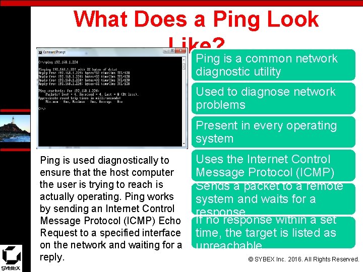 What Does a Ping Look Like? Ping is a common network diagnostic utility Used