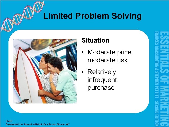 Limited Problem Solving Situation • Moderate price, moderate risk • Relatively infrequent purchase 3