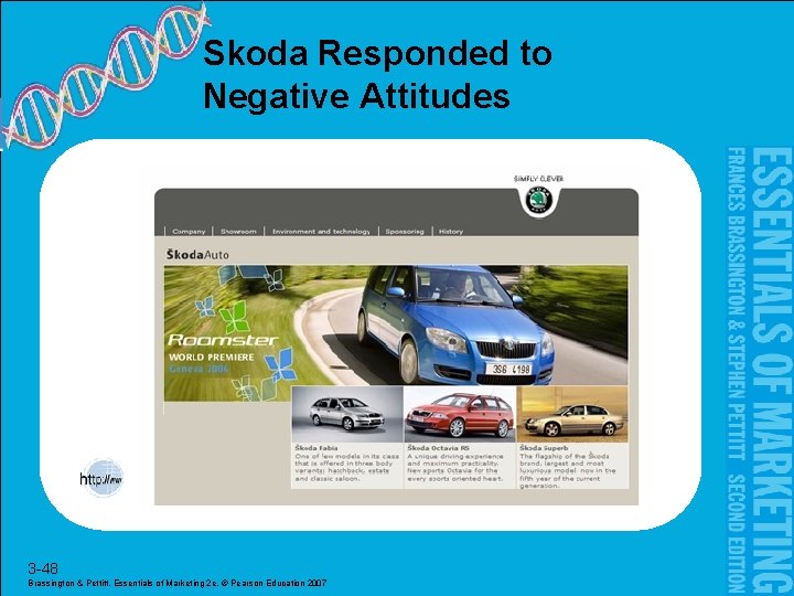 Skoda Responded to Negative Attitudes 3 -48 Brassington & Pettitt, Essentials of Marketing 2