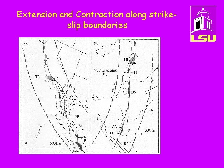 Extension and Contraction along strikeslip boundaries 