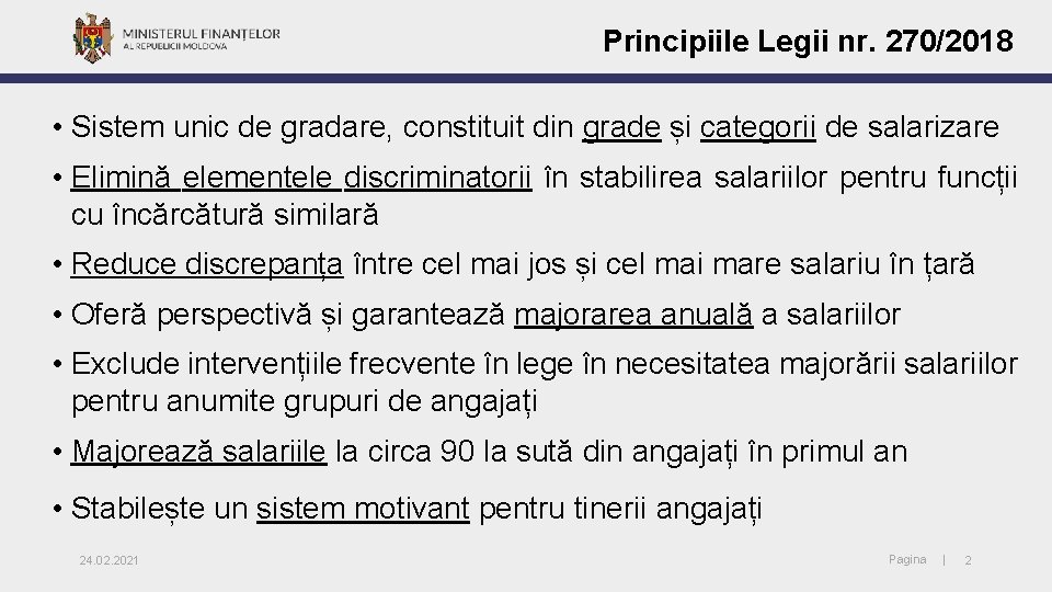 Principiile Legii nr. 270/2018 • Sistem unic de gradare, constituit din grade și categorii