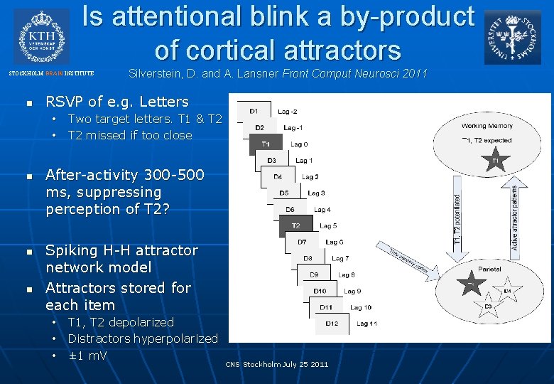 Is attentional blink a by-product of cortical attractors STOCKHOLM BRAIN INSTITUTE n Silverstein, D.