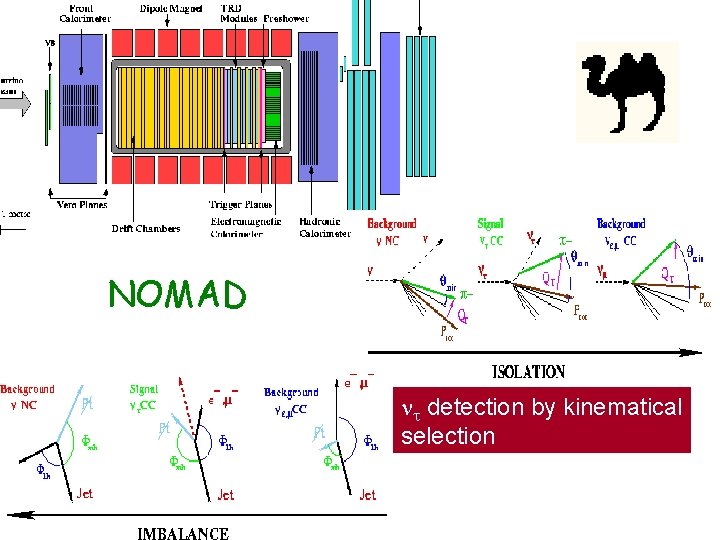 NOMAD t detection by kinematical selection 