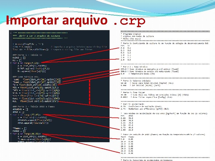 Importar arquivo. crp 7 