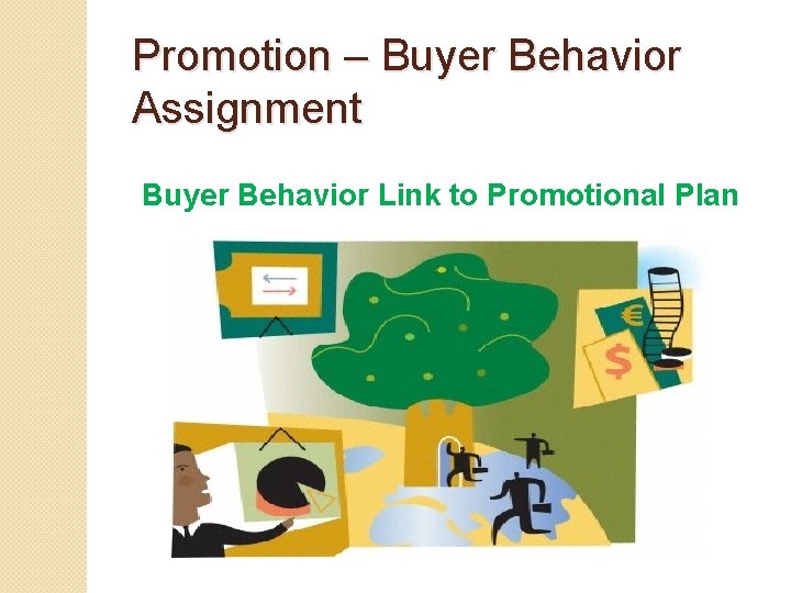 Promotion – Buyer Behavior Assignment Buyer Behavior Link to Promotional Plan 
