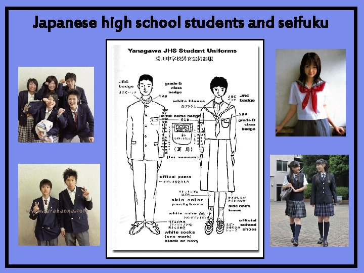 Japanese high school students and seifuku 