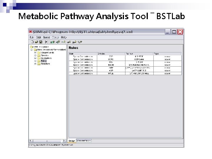 Metabolic Pathway Analysis Tool ― BSTLab 