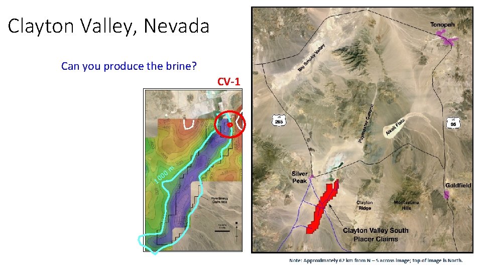 Clayton Valley, Nevada Can you produce the brine? CV-1 m 1 0 00 
