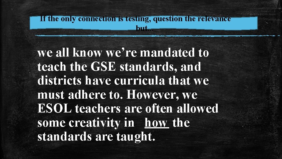 If the only connection is testing, question the relevance but… we all know we’re