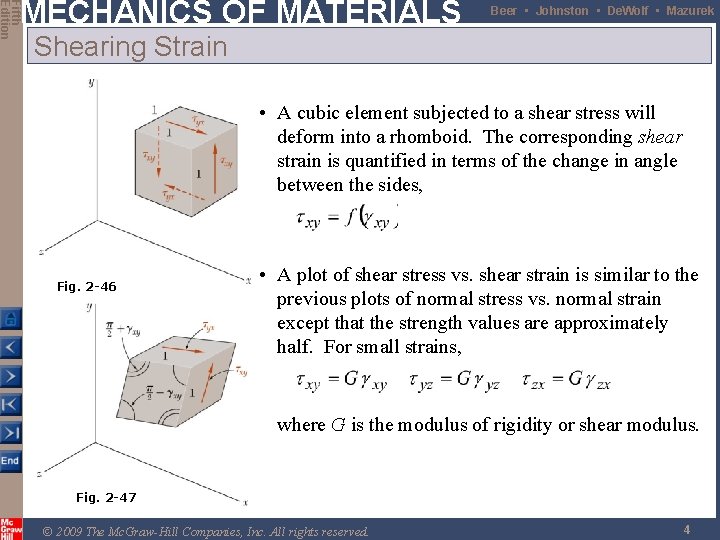 Fifth Edition MECHANICS OF MATERIALS Beer • Johnston • De. Wolf • Mazurek Shearing