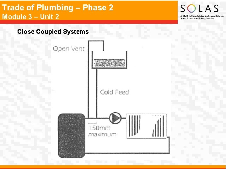 Trade of Plumbing – Phase 2 Module 3 – Unit 2 Close Coupled Systems Trade of Plumbing – Phase 2 Module 3 – Unit 2 Close Coupled Systems
