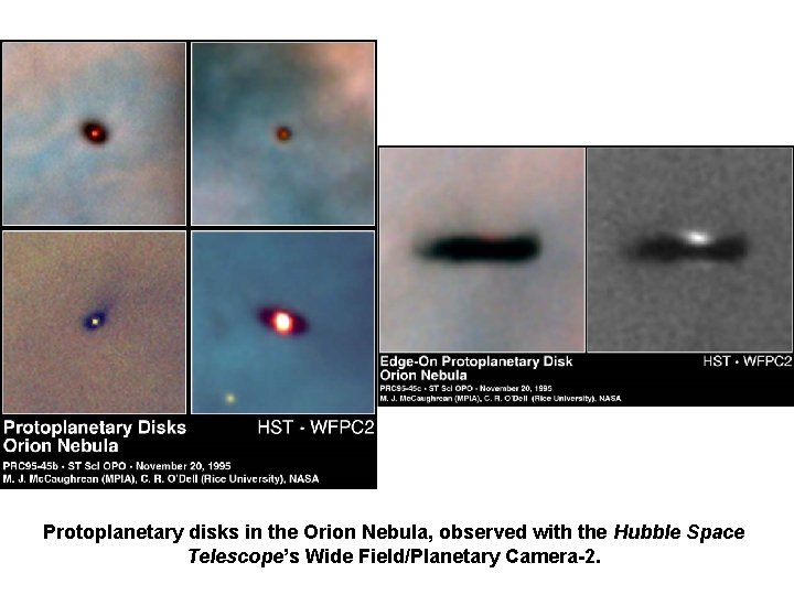 Protoplanetary disks in the Orion Nebula, observed with the Hubble Space Telescope’s Wide Field/Planetary