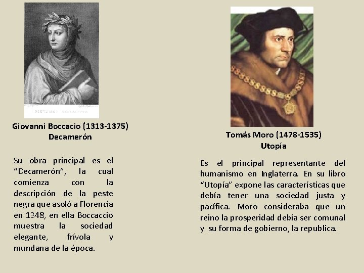 El Humanismo Objetivo Identificar las principales caractersticas del