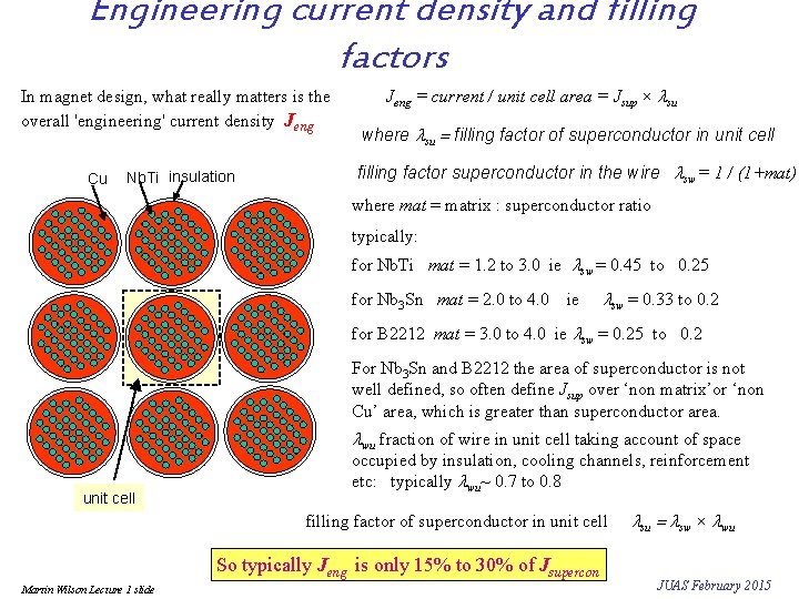 Engineering current density and filling factors In magnet design, what really matters is the