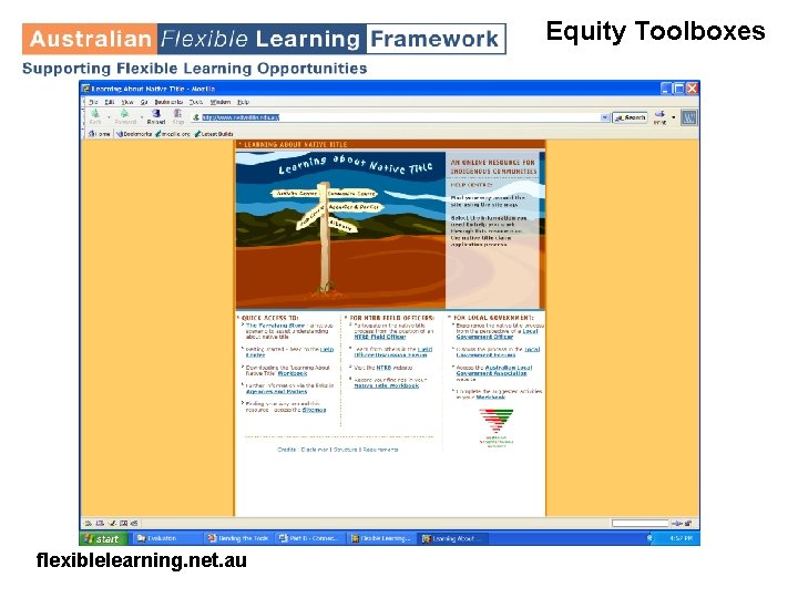 Equity Toolboxes flexiblelearning. net. au 