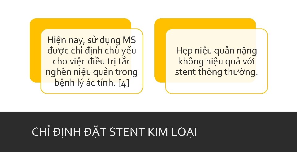 Hiện nay, sử dụng MS được chỉ định chủ yếu cho việc điều trị