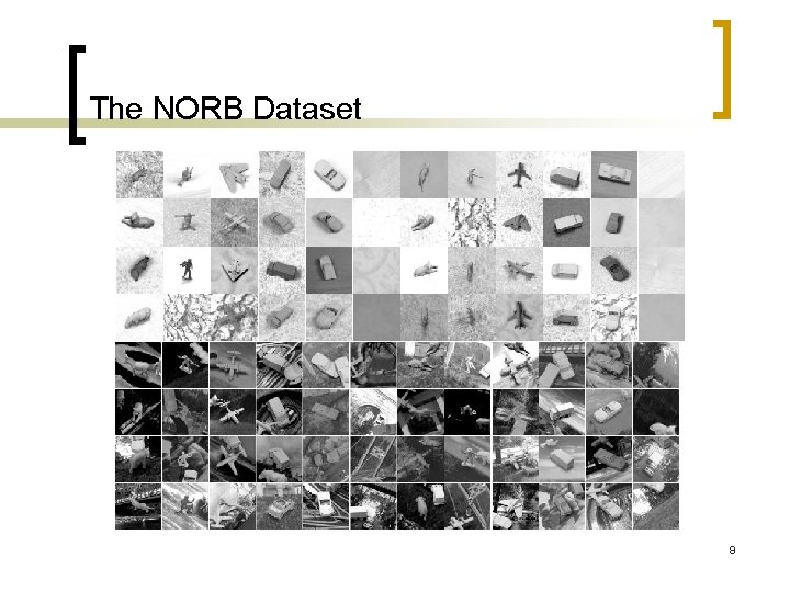 The NORB Dataset 9 