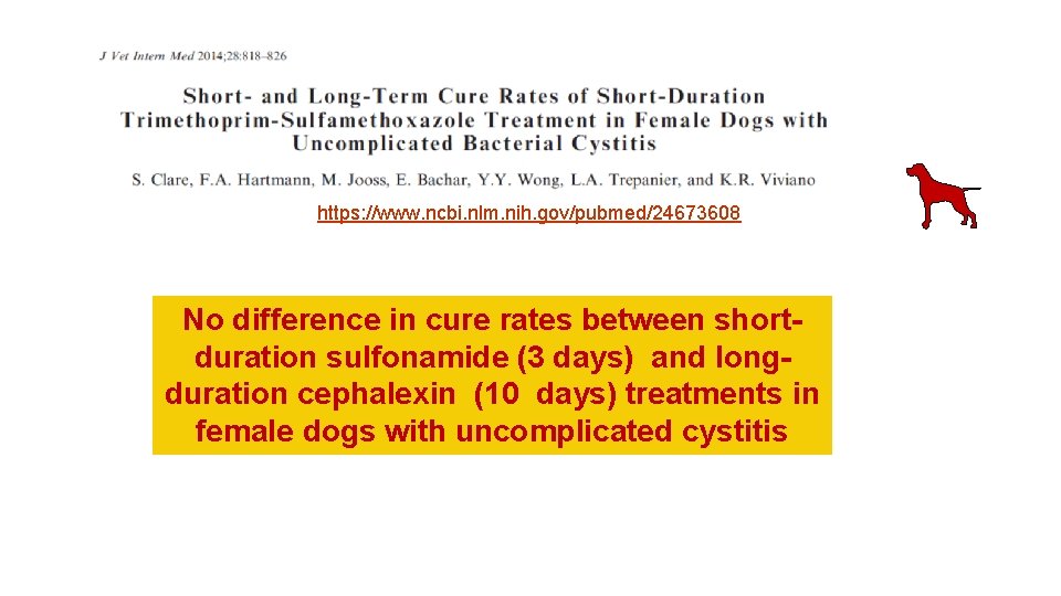 https: //www. ncbi. nlm. nih. gov/pubmed/24673608 No difference in cure rates between shortduration sulfonamide