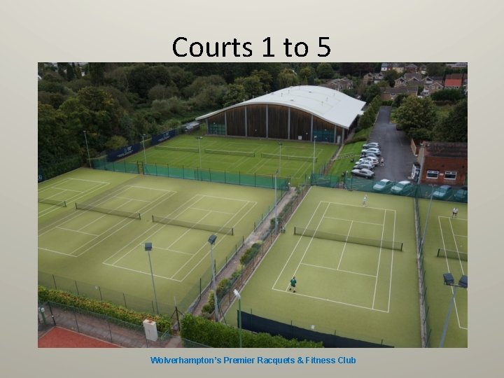 Courts 1 to 5 Wolverhampton’s Premier Racquets & Fitness Club 