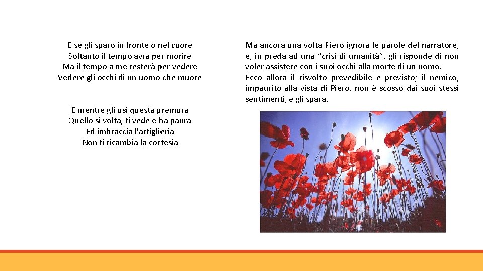 E se gli sparo in fronte o nel cuore Soltanto il tempo avrà per