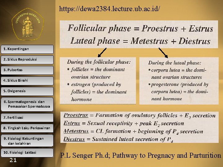 https: //dewa 2384. lecture. ub. ac. id/ 1. Kepentingan 2. Siklus Reproduksi 3. Pubertas