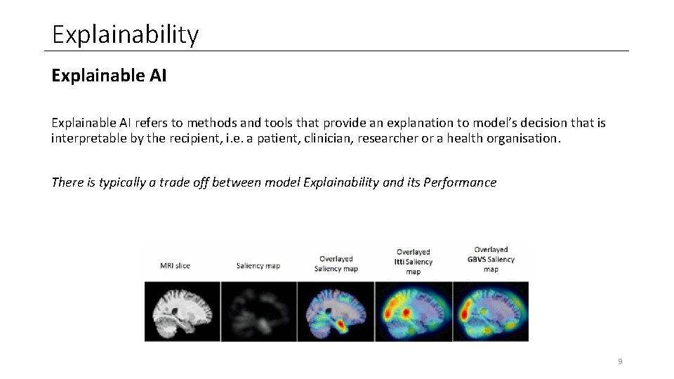 Explainability Explainable AI refers to methods and tools that provide an explanation to model’s Explainability Explainable AI refers to methods and tools that provide an explanation to model’s