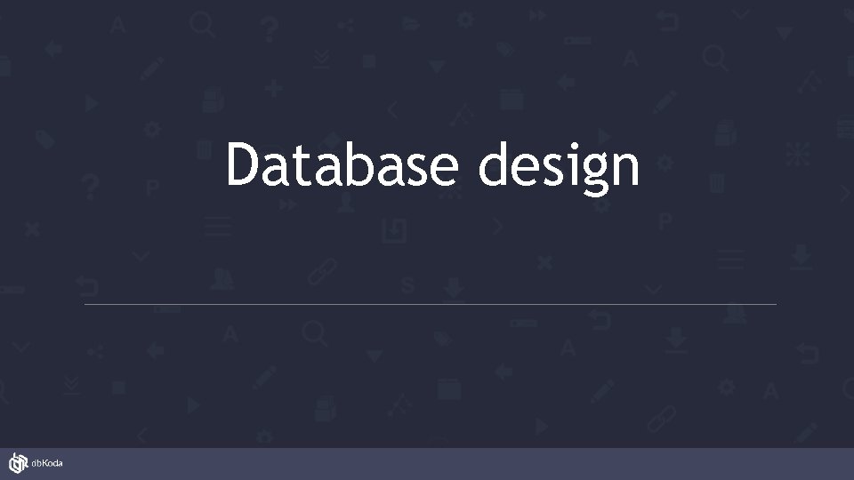 Database design 