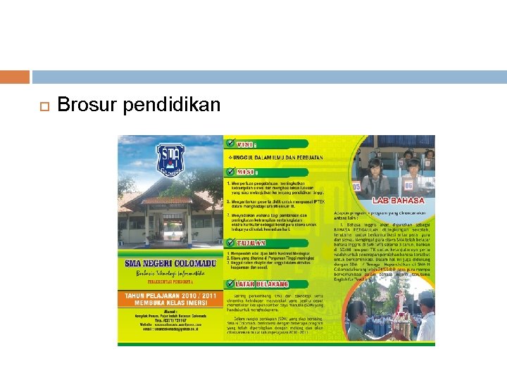  Brosur pendidikan 