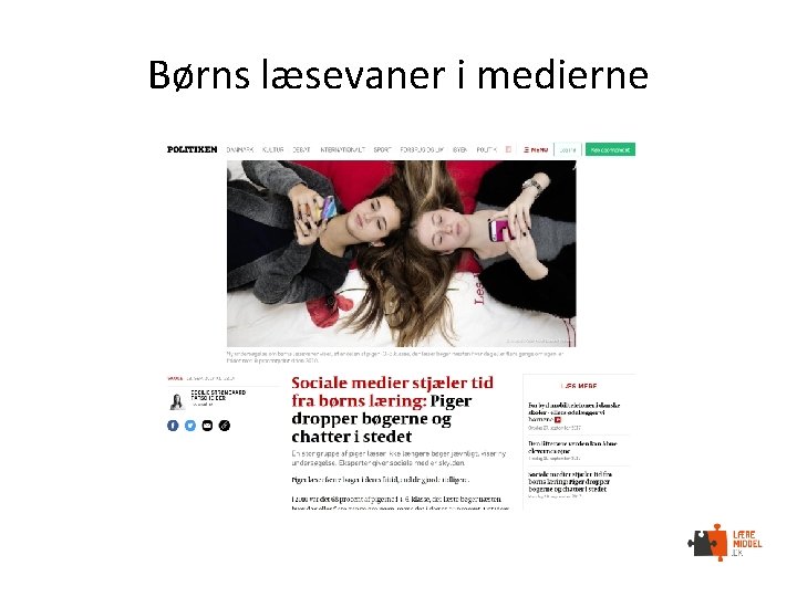 Børns læsevaner i medierne 