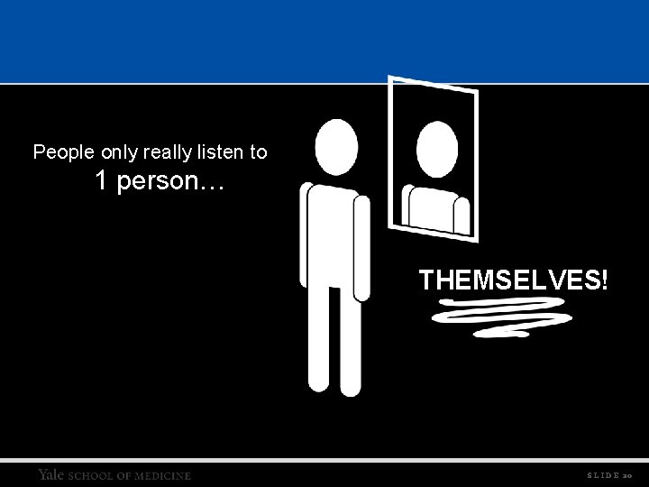 People only really listen to 1 person… THEMSELVES! S L I D E 20