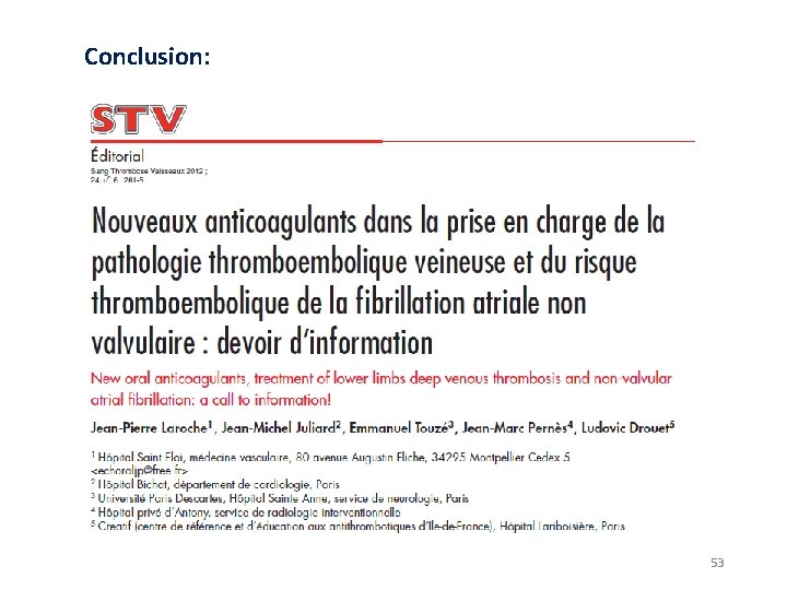 Conclusion: 53 