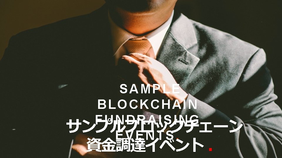 SAMPLE BLOCKCHAIN FUNDRAISING サンプルブロックチェーン EVENTS. 資金調達イベント ． 