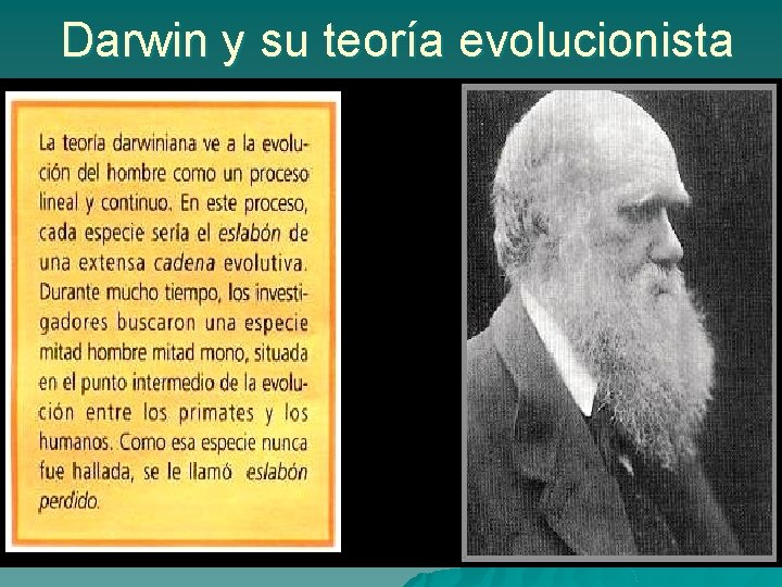 Darwin y su teoría evolucionista 