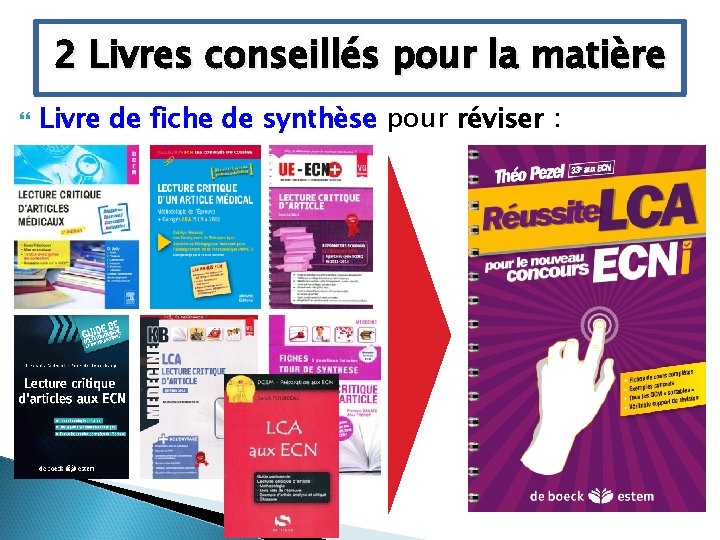 2 Livres conseillés pour la matière Livre de fiche de synthèse pour réviser :