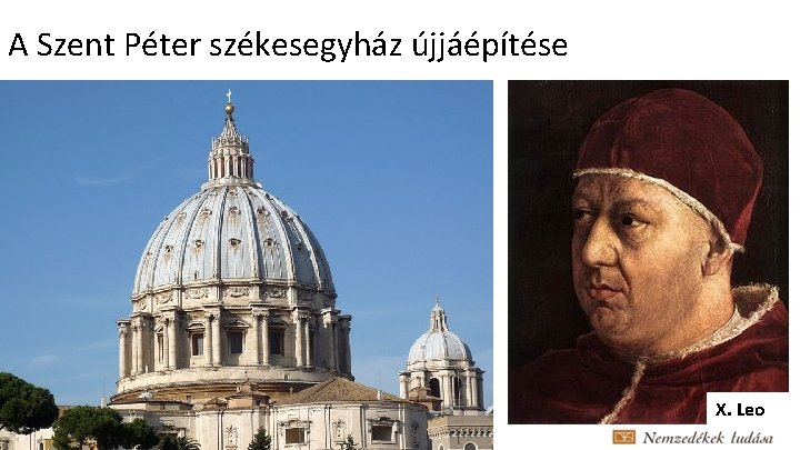 A Szent Péter székesegyház újjáépítése X. Leo 