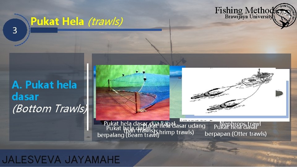 3 Pukat Hela (trawls) Fishing Method Brawijaya University A. Pukat hela dasar (Bottom Trawls)