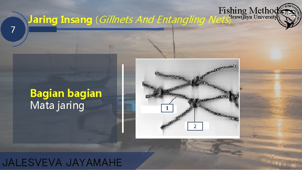 7 Fishing Method Brawijaya University Jaring Insang (Gillnets And Entangling Nets) Bagian bagian Mata