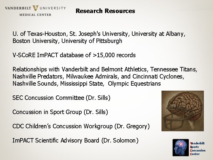  Research Resources U. of Texas-Houston, St. Joseph's University, University at Albany, Boston University,