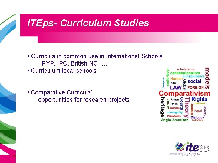 ITEps- Curriculum Studies • Curricula in common use in International Schools - PYP, IPC,